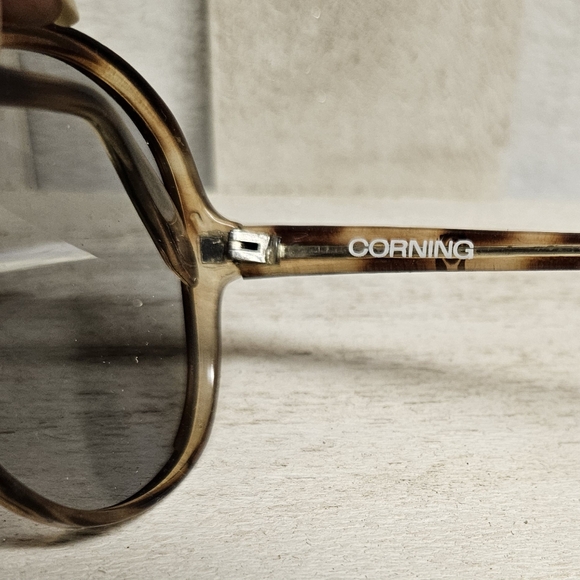 Vintage Oversized Round 70's Corning  Faux Tortoise Shell Eyeglasses 2023M Korea - Picture 9 of 10